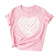 thumbnail image 1 of Ichuanyi Womens Shirts , Fashion Women Valentine's Day Print Short Sleeve T-shirt Novelty Graphic Tops, 1 of 3