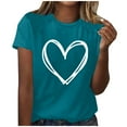 thumbnail image 1 of Ichuanyi Womens Shirts , Fashion Women Valentine's Day Print Short Sleeve T-shirt Novelty Graphic Tops, 1 of 6