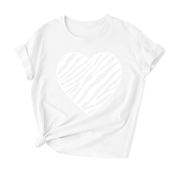 Ichuanyi Womens Shirts , Fashion Women Valentine's Day Print Short Sleeve T-shirt Novelty Graphic Tops