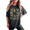 thumbnail image 1 of Ichuanyi Womens Shirts , Oversized T Shirts For Women Plus Size Graphic Drop Shoulder Short Sleeve Tops Summer Loose Pullover Tees, 1 of 4