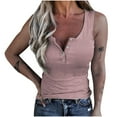 thumbnail image 1 of Ichuanyi Womens Shirts Clearance, Tank Top For Women Sexy O Neck Sleeveless Vest Summer Trendy Slim Skinny Pullover Tunic Tees, 1 of 5