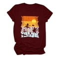 thumbnail image 1 of Ichuanyi Womens Shirts Clearance, Women Casual Letter Printing Short Sleeves O-Neck Loose T-Shirt Blouse Tops, 1 of 3