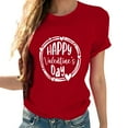 thumbnail image 1 of Ichuanyi Womens Shirts , Women Short Sleeves O-neck Print Casual Tops Blouse T-shirt Valentines Day Gifts for Her, 1 of 5
