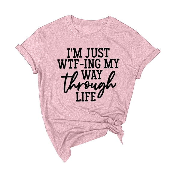 Ichuanyi Womens Shirts , Women's Fashion Printed Plus Size O-Neck T-Shirts Short Sleeve Graphic Tee Tops