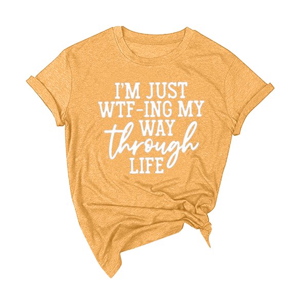 Ichuanyi Womens Shirts , Women's Fashion Printed Plus Size O-Neck T-Shirts Short Sleeve Graphic Tee Tops