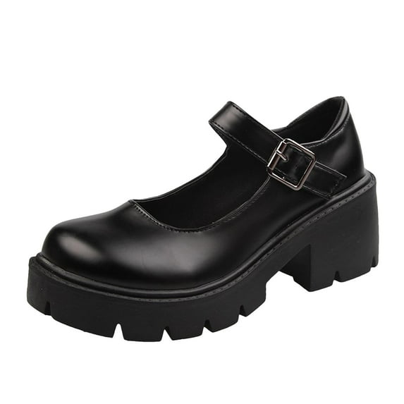 Ichuanyi Womens Shoes British Shoes Women Mary Janes Vintage Girls Students High Heel Cosplay Shoes