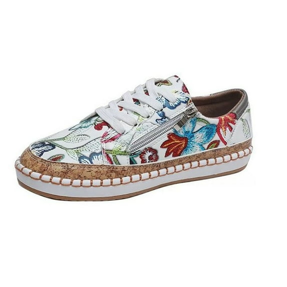 Ichuanyi Womens Shoes Fashion Women Lace-up Canvas Shoes Flat Denim Women's Shoes