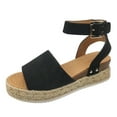 thumbnail image 1 of Ichuanyi Womens Shoes Woman Summer Sandals Open Toe Casual Platform Wedge Shoes Casual Canvas Shoes, 1 of 6