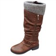 thumbnail image 1 of Ichuanyi Womens Shoes Clearance Women Fashion Western Style Cowboy Riding Boots Casual Warm Knee Middle Tube Boots Shoes, 1 of 4