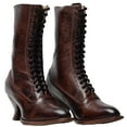 thumbnail image 1 of Ichuanyi Womens Shoes Women Pointed Toe Lace Spike Heels Punk Med Heels Ankle Boots Shoes, 1 of 5