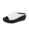 thumbnail image 1 of Ichuanyi Womens Shoes Clearance Women's Leisure Vacation Comfort Open Toe Wedge Beach Sandals, 1 of 7