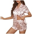 thumbnail image 1 of Ichuanyi Womens Silk Satin Pajamas Set Two-Piece Sleepwear Loungewear Button-Down Sets, 1 of 4