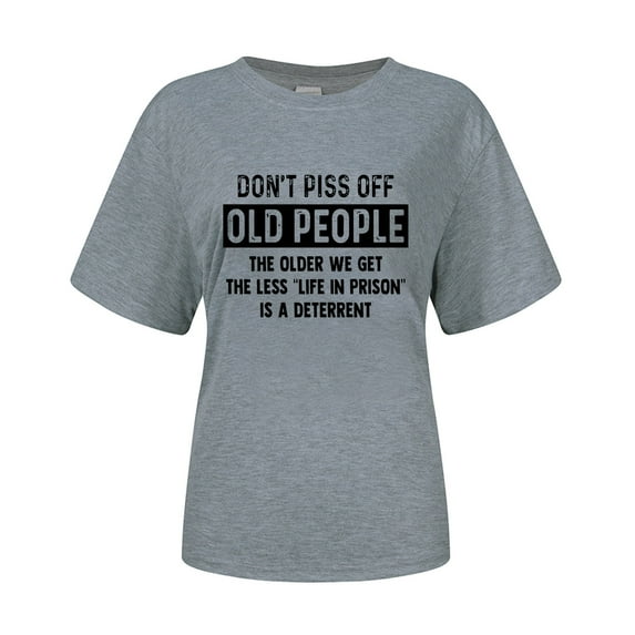 Ichuanyi Womens Tops, Fall And Winter Unisex Funny Printed Pattern Casual Fashion Soild Color Short Sleeve Tops