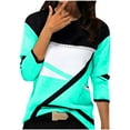 thumbnail image 1 of Ichuanyi Womens Tops, Fall and Winter Women's Fashion Casual O-Neck Stitching Contrast Color Long Sleeve T-shirt Blouse, 1 of 3