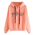 thumbnail image 1 of Ichuanyi Womens Tops Long Sleeve Winter Fall Women's Autumn Winter Hoodie Sweatshirt Pullover Tops Long Sleeved Comfortable Christmas/New Year/ 2023, 1 of 5