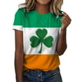 thumbnail image 1 of Ichuanyi Womens Tops, St.Patrick's Day Women Casual Hearts Printing Short Sleeves O-Neck Loose T-Shirt Blouse Tops, 1 of 4