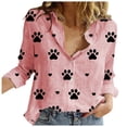 thumbnail image 1 of Ichuanyi Womens Tops, Summer Womens Loose Daisy Printing Long Shirt Cotton Ladies Casual Tops T-Shirt Blouse, 1 of 7