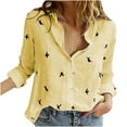 thumbnail image 1 of Ichuanyi Womens Tops, Summer Womens Loose Daisy Printing Long Shirt Cotton Ladies Casual Tops T-Shirt Blouse, 1 of 1