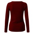 thumbnail image 1 of Ichuanyi Womens Tops, Summer Clearance Womens V Neck Shirts Long Sleeve Solid Basic Tops Tees, 1 of 4