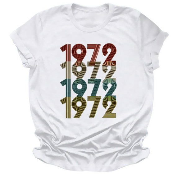 Ichuanyi Womens Tops, Summer Women Casual Letter Print Round Neck Short Sleeve T-Shirt Loose Blouse Top