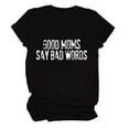 thumbnail image 1 of Ichuanyi Womens Tops Women Cat Letter Printing Short Sleeve Shirt Casual Tops Blouse, 1 of 3