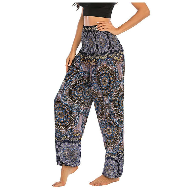 Ichuanyi Womens Yoga Pants, Men Women Thai Harem Trousers Boho