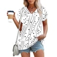 thumbnail image 1 of IchuanyiVintage Flowers V Neck Shirt for Women Boho Floral Wildflowers Graphic Tee Casual Cottagecore Summer T Shirt, 1 of 5