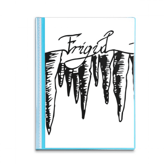 Icicle Hand Painted Illustration Pattern Book Sheet Protectors Portfolio Binder Folder