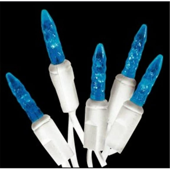 Icicle LED Light Strands - Blue Full Wave with White Wire