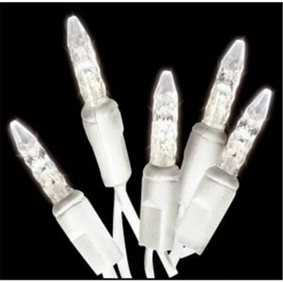 Icicle LED Light Strands - Pure White with White Wire