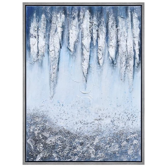 Icicles Textured Metallic Hand Painted Wall Art by Martin Edwards