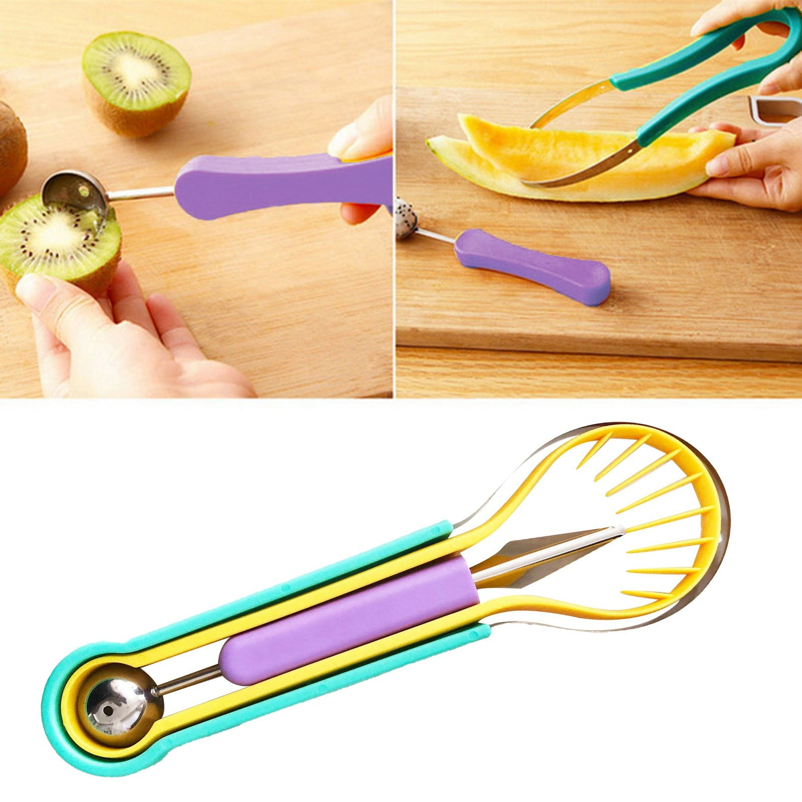 Icing Bag Clips Kitchen Digging Kitchen Worker Stainless Steel Purpose Fruit Household Three In