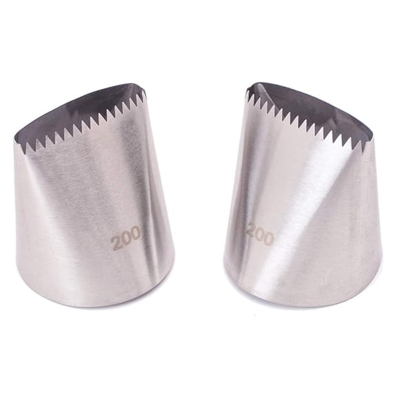 Icing Piping Frosting Tips, Large, For Cake Buttercream Decorating Set of 2 Pieces, XL Stainless Steel Reusable, Speed Up Working On Large Surface