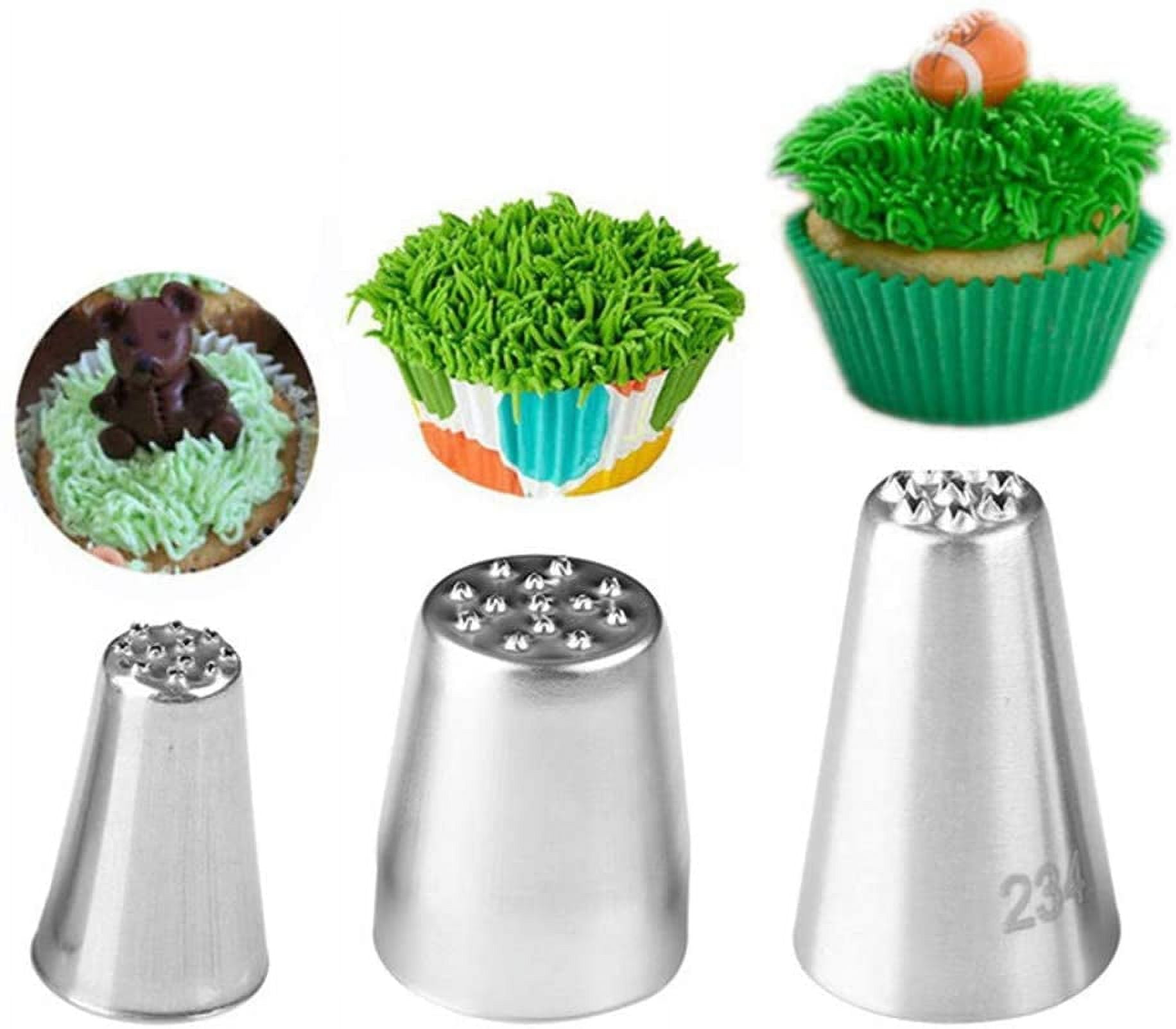 Icing Piping Tip Set,3 Large Decorating Tips Stainless Steel,DIY Cream