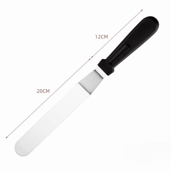 Icing Spatula Angled Stainless Steel Palette Knife Curved Offset Blade Professional Frost Cream Spatula for Cake Pastry Baking
