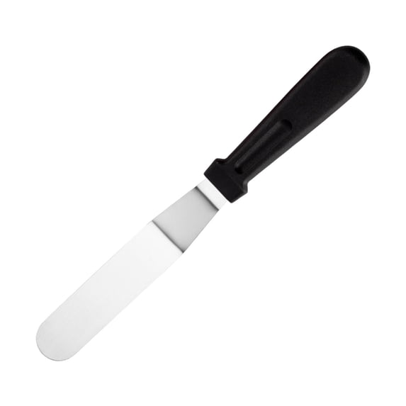 Icing Spatulas,1Pc Professional Cake Angled Offset Spatula with Stainless Steel Blades,Thickened Frosting Knife with Plastic Handle for Cake Decorating,Pastry and Baking, BPA-free(Black)