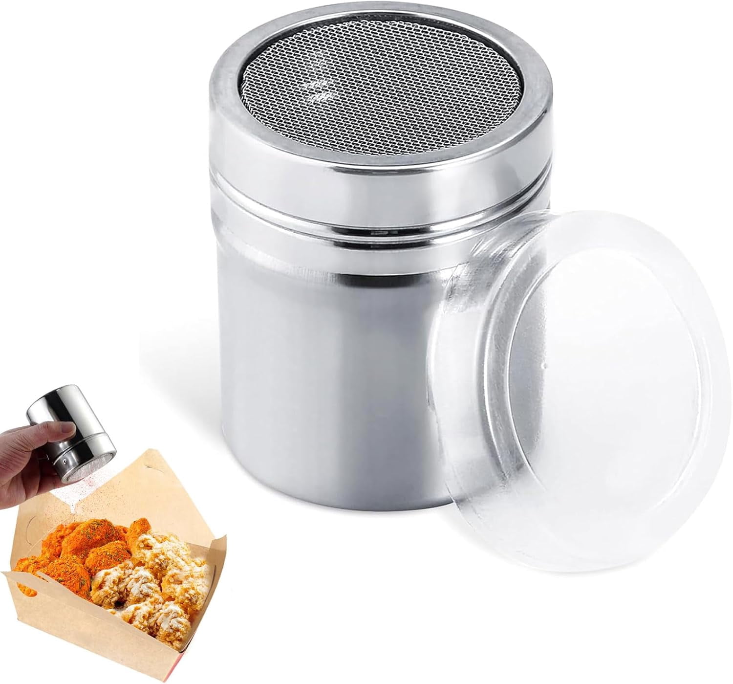 Icing Powder Shaker Icing Sugar Shaker,Chocolate Shaker for Cappuccino Seasoning Chocolate ...