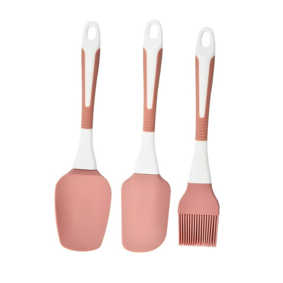 Icing spatulas Two Color Baking Three Piece Set Stirring Scraper Cream Spatula Oil Brush Baking Tool Supplies