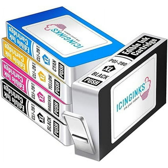 Icinginks CARTRIDGES COMBO PACK for CLI-281/PGI-280 XL's Series With Chip (5 pack)