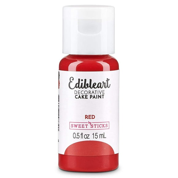 Icinginks Red Edible Art Decorative Cake Paint 15ml - Edible Art Paint, Edible Icing Paint, Decorative Cake Paint, Edible Food Coloring, Cake Paint Metallic Red
