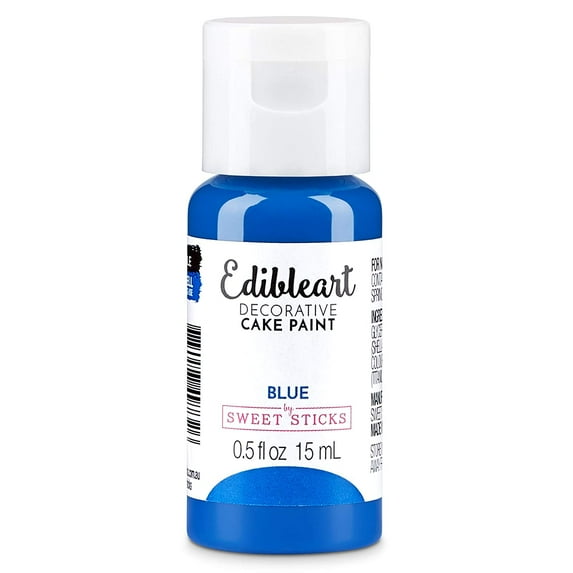 Icinginks - Sweetsticks Blue Edible Art Decorative Cake Paint 15ml - Edible Art Paint, Edible Icing Paint, Decorative Cake Paint, Edible Food Coloring, Cookie Paint, Cake Paint