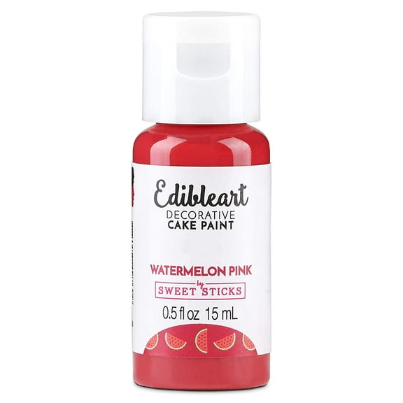 Icinginks - Sweetsticks Watermelon Pink Edible Art Decorative Cake Paint 15ml - Edible Art Paint, Edible Icing Paint, Decorative Cake Paint, Edible Food Coloring, Cookie Paint, Cake Paint