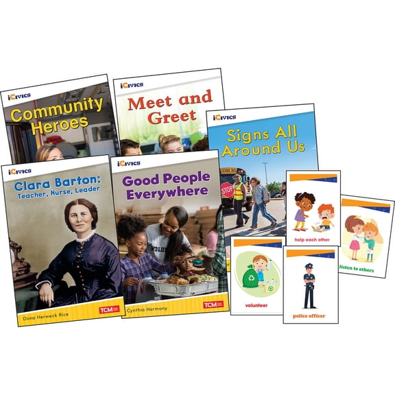 Icivics: Icivics Grade K: Community & Social Awareness 5-Book Set + Game Cards (Other)