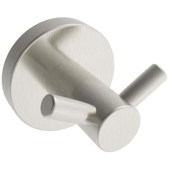 Ico Bath V63254 Volkano Summit Double Robe Hook - Nickel