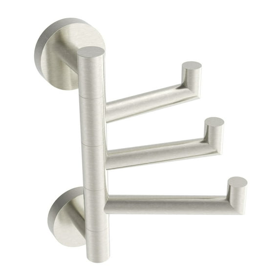 Ico Bath V67274 Lava Triple Robe Hook - Nickel