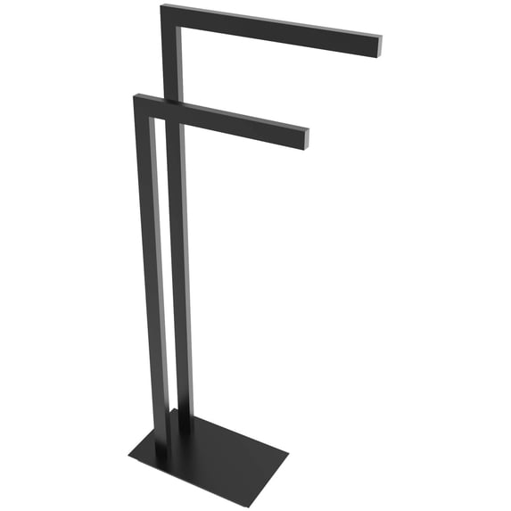 Ico Bath V91155 Volkano Double Bar Towel Stand - Black