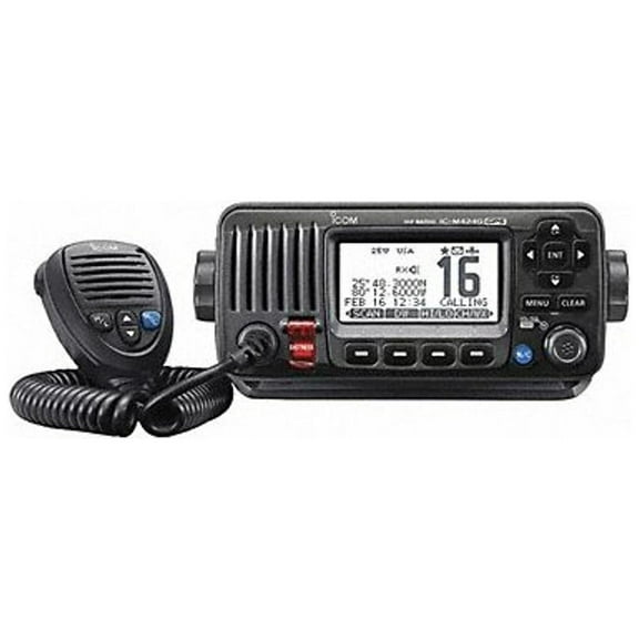 Icom #M424G 21 VHF, Compact, w/Hailer & GPS, Black