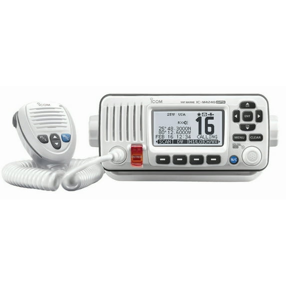 Icom M424G White VHF Radio Class D DSC Built-in GPS