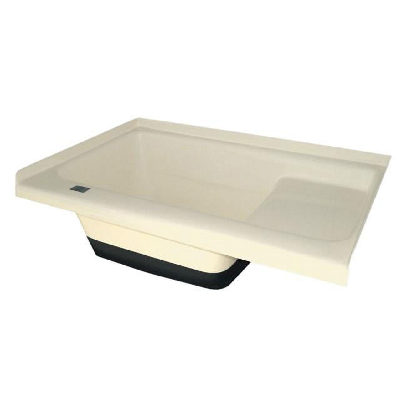 Polar White ABS Plastic Sit-In Step Tub with Left Hand Drain