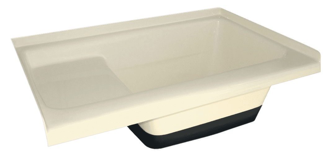 Colonial White ABS Sit-In Step Tub with Seat